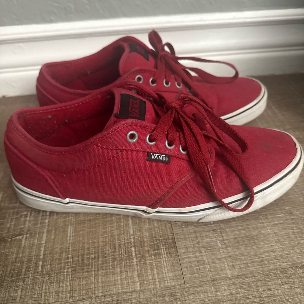 Vans Red Canvas Sneakers Size 11